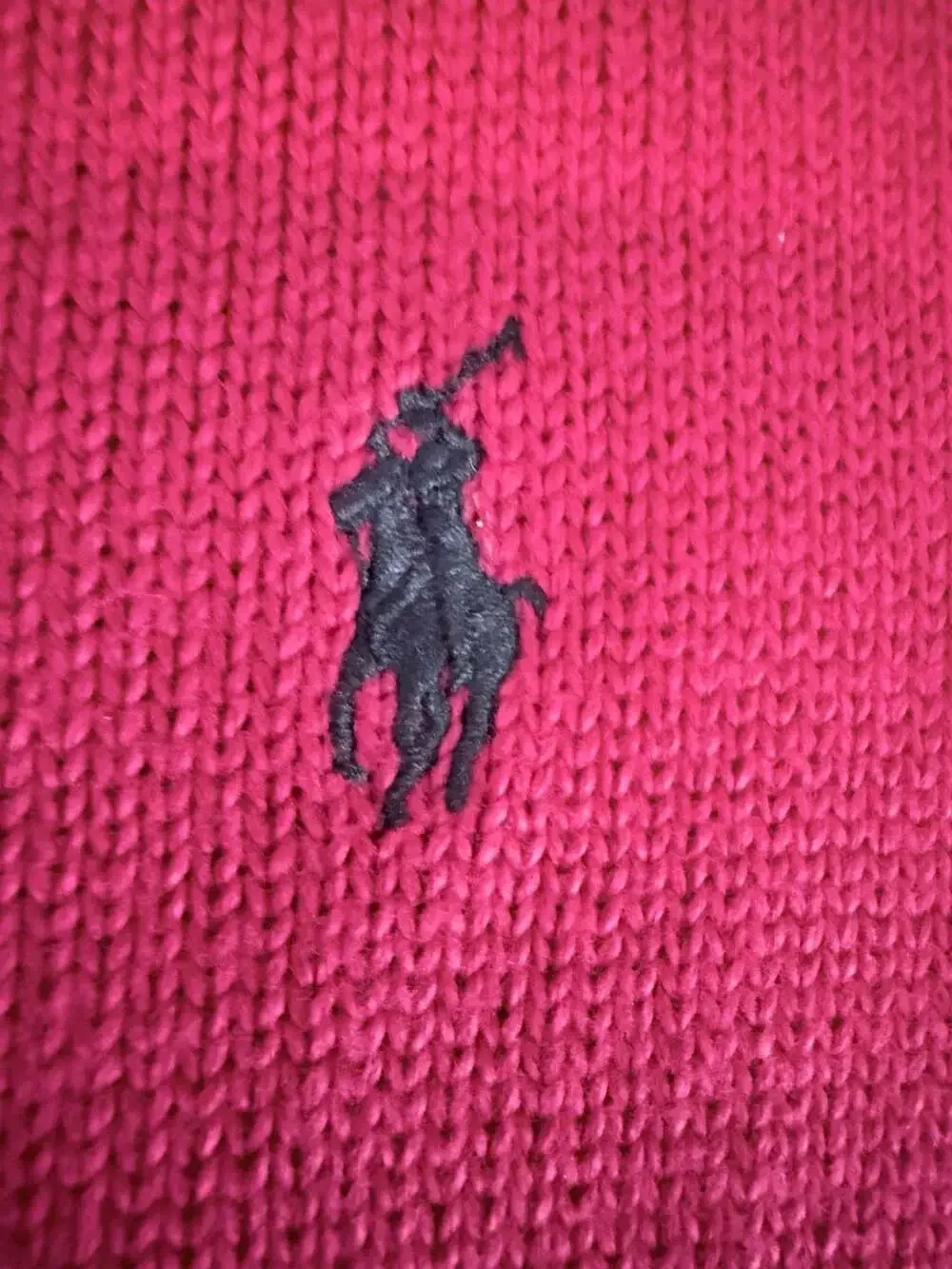 Polo Ralph Lauren Men's 1/4 Half Zip Ribbed Cotton Sweater, Rosette Pink L
